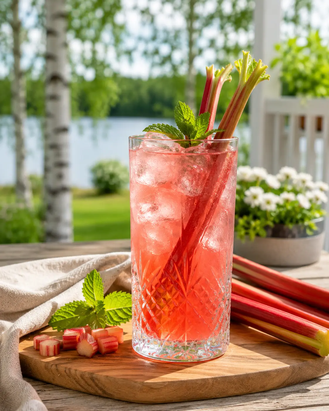 raparperi drinkki